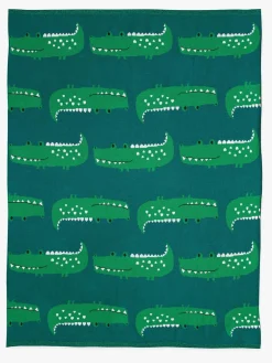 BizziGrowin Interiør*Bizzi Growin Strikket Tæppe Aio Baby, Rocka Croc Grøn