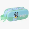 Bluey 3D Dobbelt Penalhus, Grøn/Blå