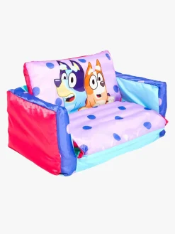 Børn Bluey 2-i-1 Oppustelig Flip Out Sofa, Lyserød/blå