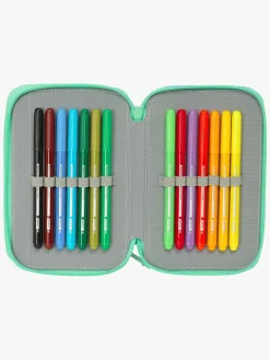 Bluey Kreativt Legetøj*Penalhus med 3 Rum, Sisters Blå/Grøn