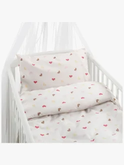 Børn Borgans Sengetøj>Borganäs Sengesæt Tremmeseng Hjärtrud 2-delt 100x130, Beige