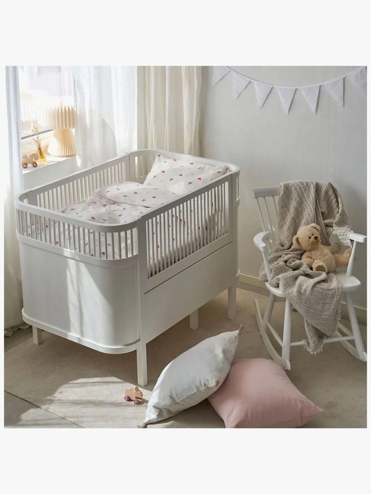 Børn Borgans Sengetøj>Borganäs Sengesæt Tremmeseng Hjärtrud 2-delt 100x130, Beige