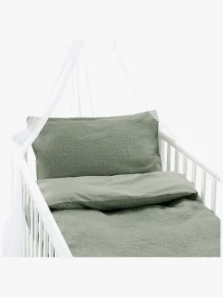 Børn Borgans Sengetøj>Borganäs Sengesæt Tremmeseng Rolling 100 x 130 2-delt, Grøn