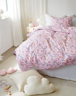 Børn Borgans Borganäs Sengesæt 150x210 Enhjørning, Pink