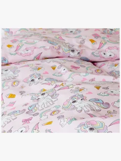 Børn Borgans Borganäs Sengesæt 150x210 Enhjørning, Pink