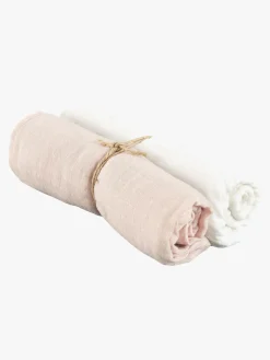 Borgans Interiør*Borganäs Stofble 70x70 2-pak, Lyserød Lyserød/Hvid