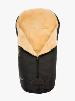 Bozz Køreposer>Lammeskindskørepose Klippet, Black Melange/Nature