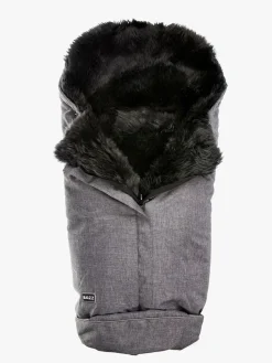 Bozz Køreposer*Lammeskindskørepose Langhåret, Grey Melange/Grey Grå