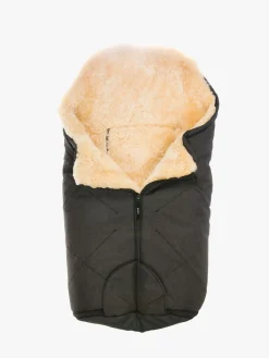 Bozz Køreposer>Lammeskindskørepose Small Klippet, Black Melange/Nature