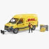Bruder Legetøjsbiler & -Fartøjer>MB Sprinter DHL Varevogn