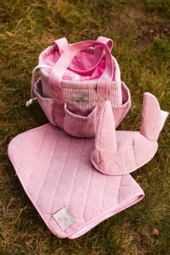 byASTRUP Dukker & Bamser*Plejetaske Corduroy, Rose Lyserød