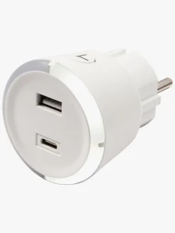 CAPiDi Sikkerhed>USB Oplader / Timer A+C, White