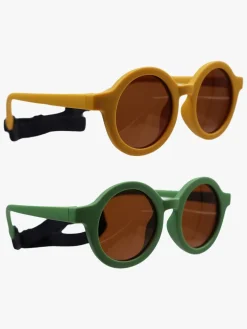 Børn CarloBaby Fleksible Solbriller Luma 2-pak 0-3 År, Grøn/Gul