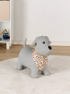 CloudberryCastle Udelegetøj*Cloudberry Castle Hoppedyr Hund med Tørklæde, Grå Grå