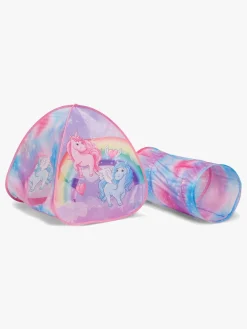 CloudberryCastle Legetelte & -Tunneler*Cloudberry Castle Legetelt med Tunnel Enhjørning Flerfarvet