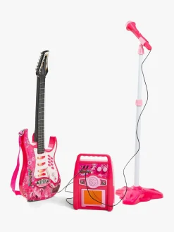 CloudberryCastle Musikinstrumenter*Cloudberry Castle Legetøjsguitar med Mikrofon & Højttaler, Pink Lyserød