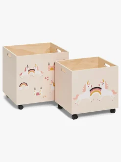 Børn CloudberryCastle Opbevaring>Cloudberry Castle Opbevaringskasser 2-pak Enhjørning