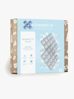 Connetix Byggesæt & Lego*Magnetiske Byggeklodser Bundplader Clear 2-pak