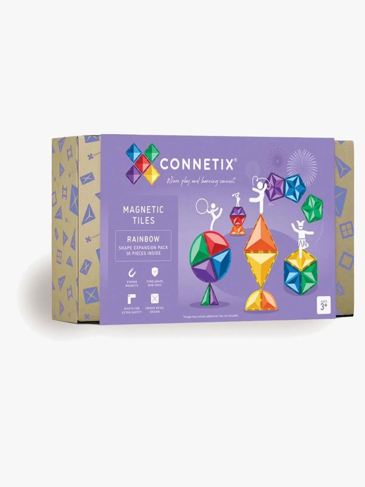 Connetix Magnetiske Byggeklodser Rainbow Shape Udvidelsessæt 36 Dele