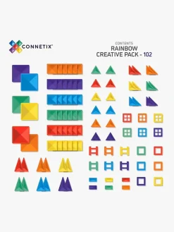 Connetix Byggesæt & Lego>Magnetiske Byggeklodser Rainbow Creative Pack 102 Dele