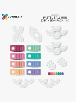 Connetix Byggesæt & Lego*Magnetiske Byggeklodser Kuglelabyrint Pastel Udvidelsessæt 80 Dele