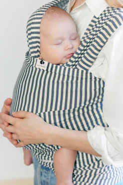 Coracor Bæreseler, Strækvikler & Bærestole*Strækvikle Stripe, Indigo Blå/Hvid