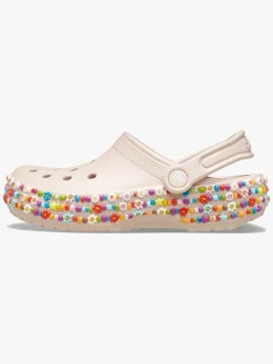 Børn Crocs Hjemmesko>Classic Beaded Band Clogs, Quartz