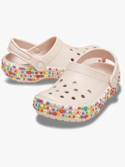 Børn Crocs Hjemmesko></noscript>Classic Beaded Band Clogs, Quartz