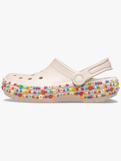 Børn Crocs Hjemmesko>Classic Beaded Band Kids Clogs, Quartz