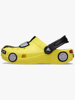 Børn Crocs Classic IAM Race Car Kids Clogs, Cyber Yellow