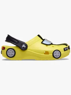 Børn Crocs Sandaler & Klipklapper>Classic IAM Race Car Kids Clogs, Cyber Yellow