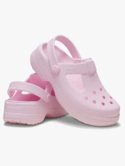 Børn Crocs Classic Mary Jane Clogs, Pink Milk