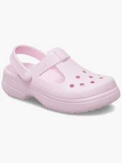 Børn Crocs Classic Mary Jane Clogs, Pink Milk