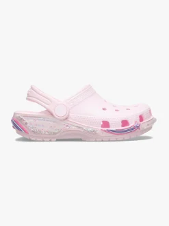 Børn Crocs Hjemmesko>Classic Star Sparkle Kids Clogs, Pink Milk