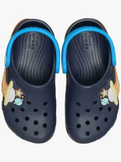 Børn Crocs Classic UFO Lights Kids Clogs, Navy