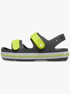 Børn Crocs Sandaler & Klipklapper>Crocband Cruiser Sandaler, Slate Grey/Acidity