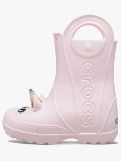 Børn Crocs Gummistøvler>Handle It Kids Unicorn Gummistøvler, Pink Milk
