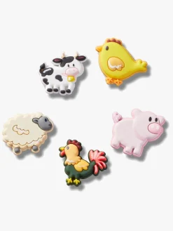 Børn Crocs Skotilbehør>Jibbitz  Farm Friend Animals Skodekorationer 5-pak
