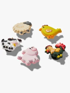 Børn Crocs Skotilbehør></noscript>Jibbitz  Farm Friend Animals Skodekorationer 5-pak