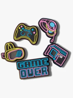 Børn Crocs Hjemmesko>Jibbitz Lights Up Neon Gamer 5-pak