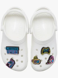 Børn Crocs Hjemmesko>Jibbitz Lights Up Neon Gamer 5-pak