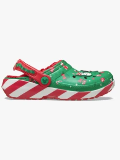 Børn Crocs Hjemmesko>Mickey Mouse Classic Xmas Linjerede Hjemmesko, Multi