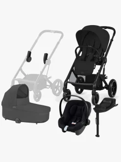 Cybex Duo- & Kombivogne>BALIOS S Lux Duovogn inkl. Aton B2 & Base, Moon Black