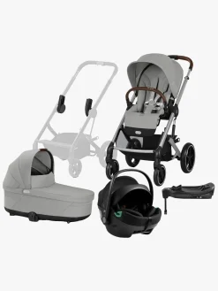 Cybex Duo- & Kombivogne>BALIOS S Lux Duovogn inkl. Axkid GOKID Babyautostol & Base, Stone Grey