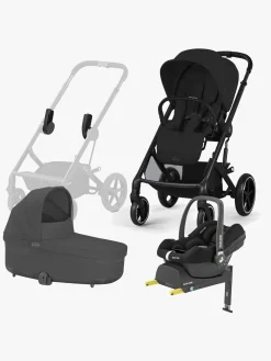 Cybex Duo- & Kombivogne*BALIOS S Lux Duovogn inkl. Maxi-Cosi Cabriofix & Base, Moon Black