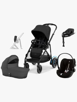 Cybex Duo- & Kombivogne*e-GAZELLE S Duovogn inkl. Cloud G i-Size Plus & Base, Moon Black