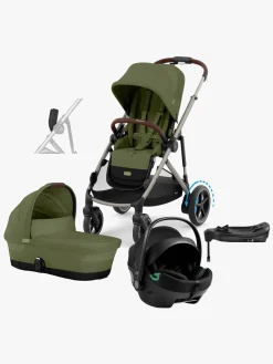 Cybex Duo- & Kombivogne*e-Gazelle S Duovogn inkl. Axkid GOKID Autostol Baby & Base, Moss Green/Taupe