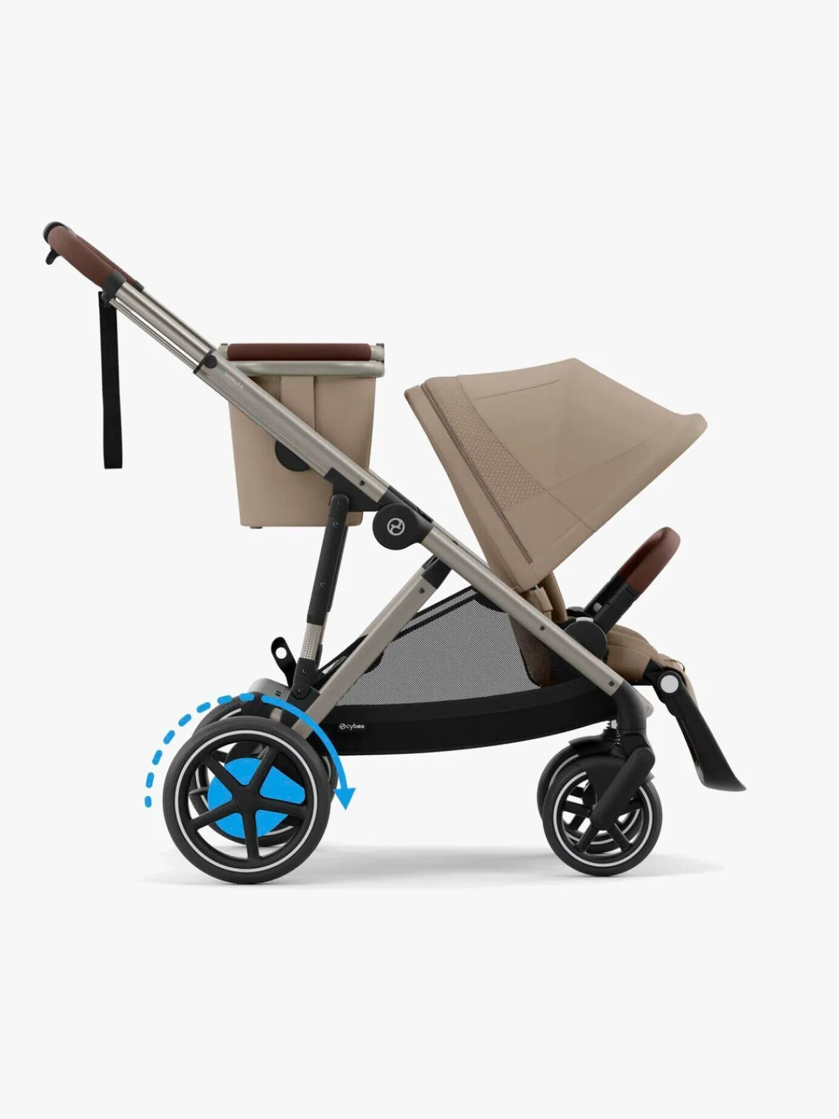 Cybex Klapvogne>e-GAZELLE S Klapvogn, Almond Beige/Taupe