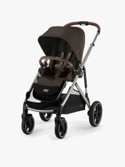 Cybex Søskendevogne></noscript>e-Gazelle S Søskendevogn inkl. Liggedel, Chocolate Brown/Taupe