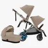 Cybex e-Gazelle S Søskendevogn inkl. Liggedel, Almond Beige/Taupe